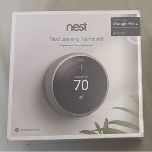 ✨ NIB Google Nest Learning Thermostat 3rd Gen Stainless